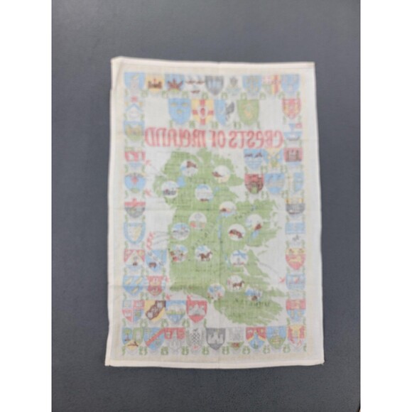 Crests of Ireland Souvenir Tea Towel Map Irish Kitchen Dish Cloth Wall Decor - Picture 10 of 11